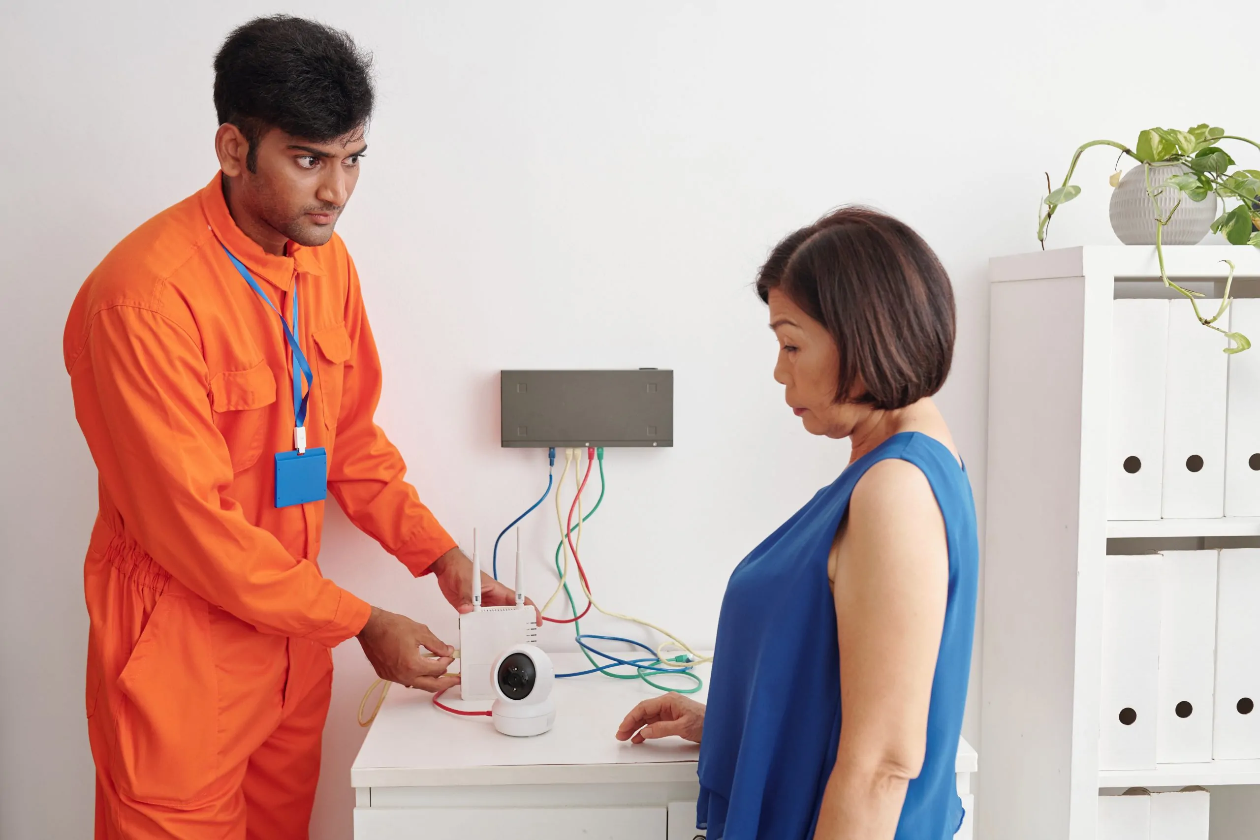 Connecting security camera to wifi